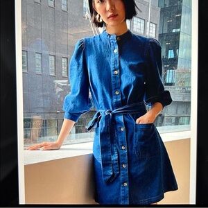 NEW Who What Wear Puff Sleeve Denim Dress XL